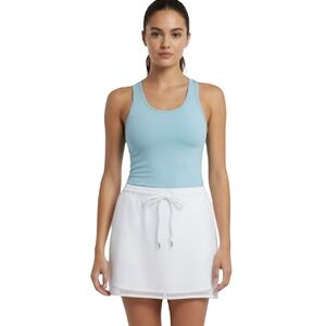 Chicos White Golf Mesh Detail Skort
